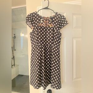 Maeve Black and White Polka Dot Dress
